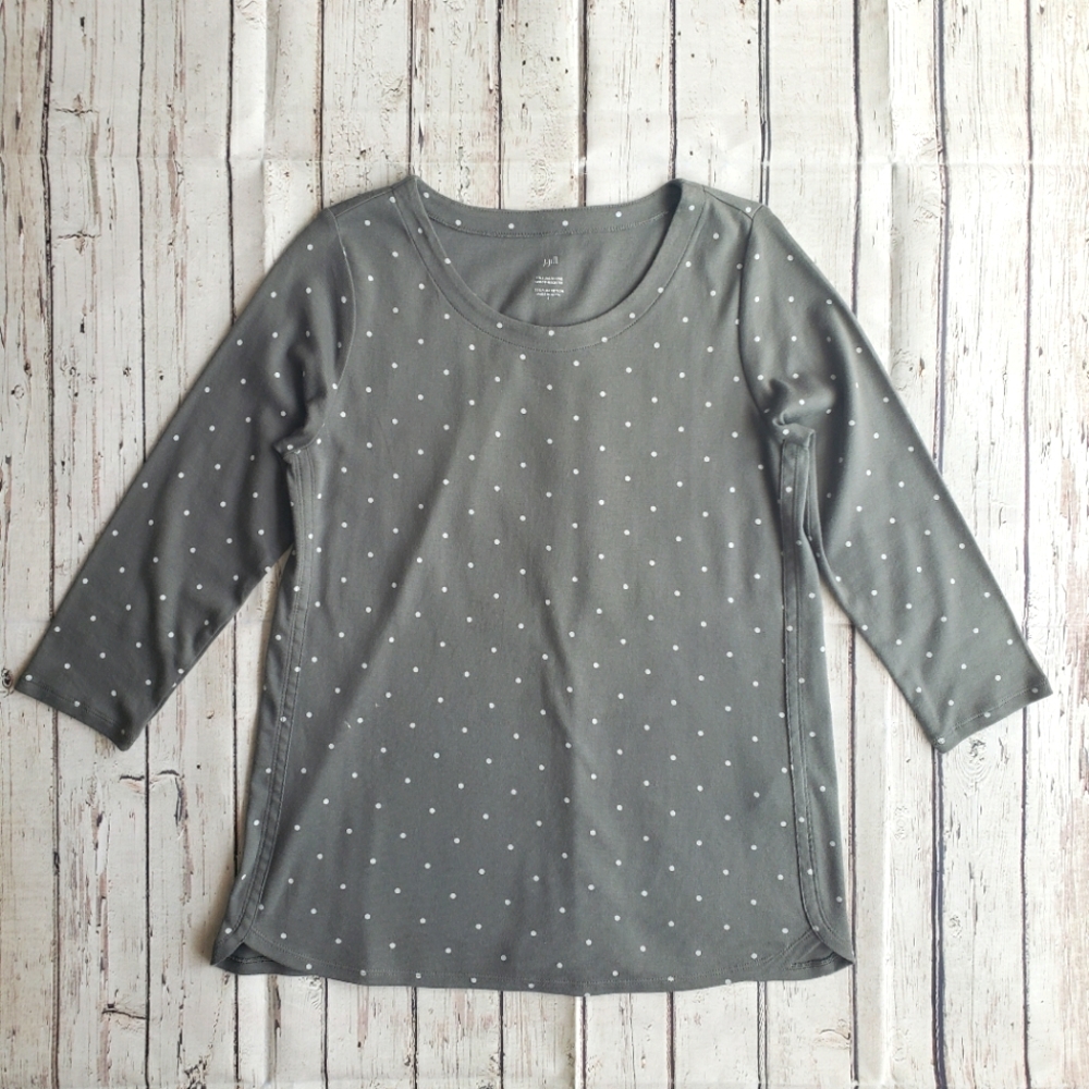 J. Jill Pima 3/4 Sleeve Scoop Neck Tee size small